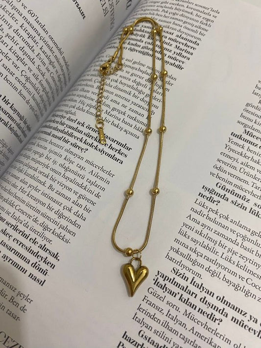 Heart Shape Stainless Steel Neckless