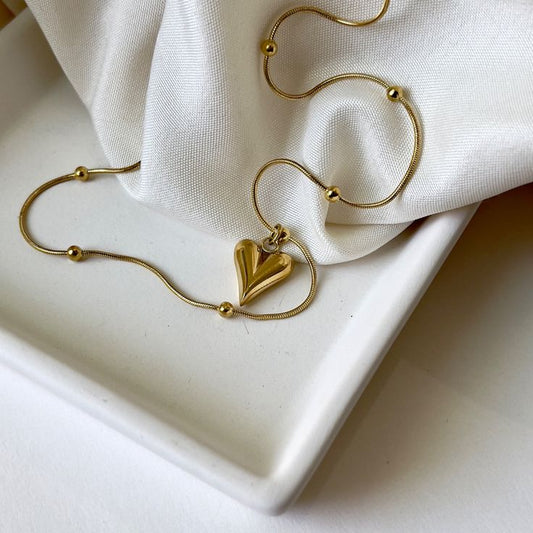 Heart Shape Stainless Steel Neckless